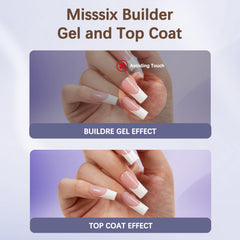 Misssix XBASICTIPS capa superior brillos duradera, fijación y protección para uñas Frances.