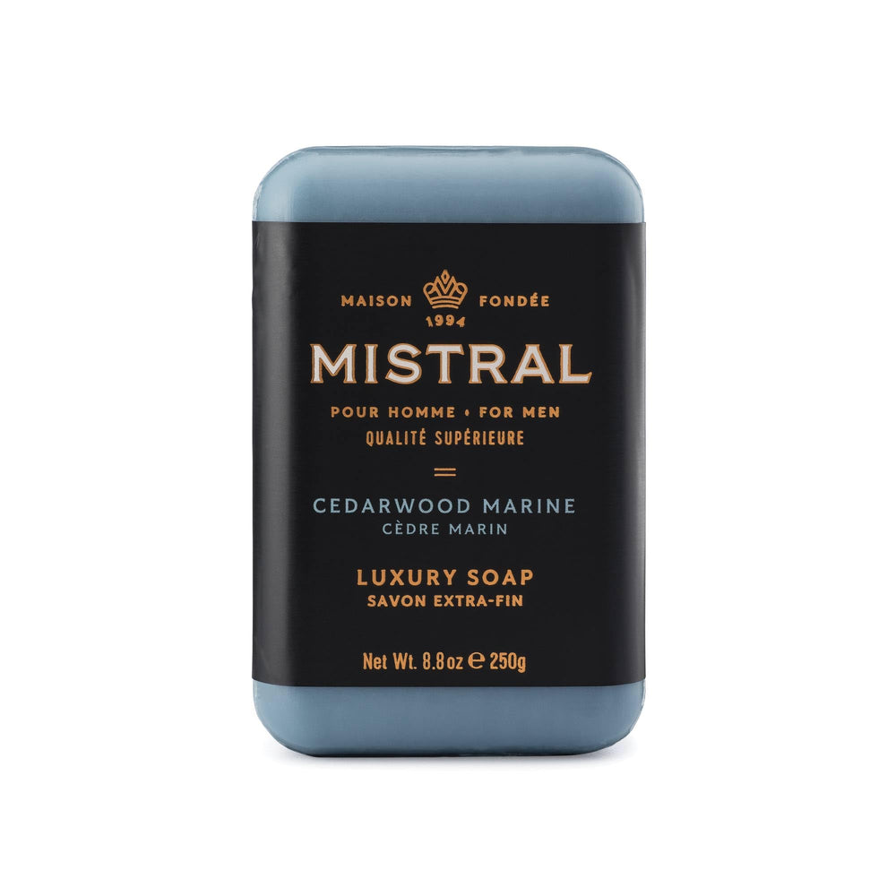 Jabón Mistral Barra Cedro Marino, aroma fresco para uso diario y piel limpia