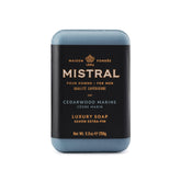 Jabón Mistral Barra Cedro Marino, aroma fresco para uso diario y piel limpia