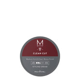 Mitch Clean Cut styling cream jar ready for pliable hold and shaping.