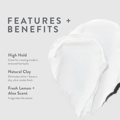 MITCH Matterial Finishing Clay creates textured, modern hairstyle with matte finish.