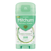 Desodorante Mitchum Potencia Natural para mujer con eucalipto en barra, protección duradera.