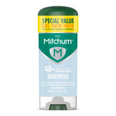 Mitchum unscented triple odor protection gel in a 2-pack for all-day freshness.