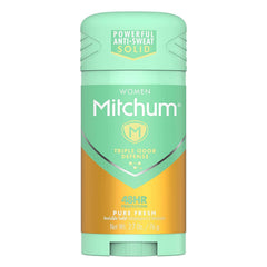 Mitchum Women Triple Odor Defense Pure Fresh application image showing quick-drying, invisible protection.