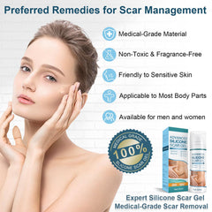 Mitgary Advanced Scar Gel application on skin for new and old scars.