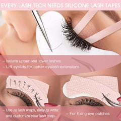 Miuffue lash tape sticks securely without tugging, even with watery eyes.