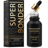 Miuffue waterproof lash bonder bottle pour demonstrates precise application for extended wear.