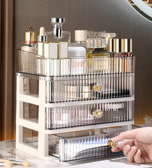 MIUOPUR makeup organizer uses eco-friendly PET plus PP materials for safe storage of delicate cosmetics