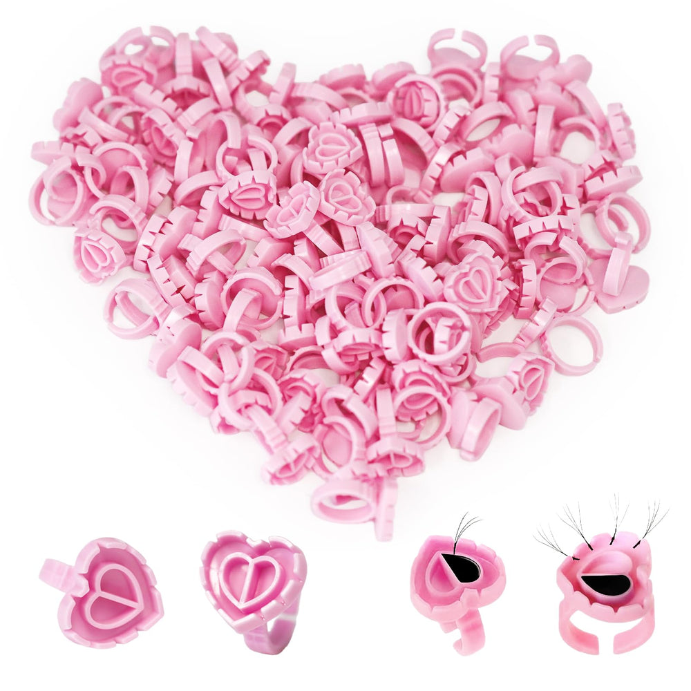 Miuxia 300Pcs glue rings for lash extensions, organized and mess-free.