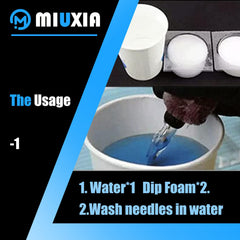 Miuxia Dip Foam ofrece diseño único que facilita la limpieza de la aguja