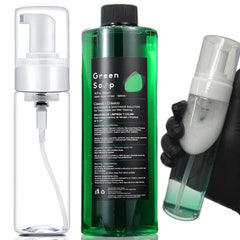 Miuxia Jabon Verde para tatuajes, botella de 500ml lista para diluir.
