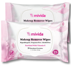 Mivida hypoallergenic wipes pack, gentle on sensitive skin.