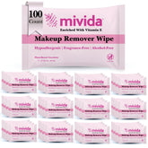 mivida makeup remover wipes individually wrapped for on the go cleansing