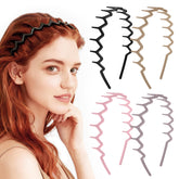 MIVZO Zig Zag Headbands 4pc set for versatile daily styling.