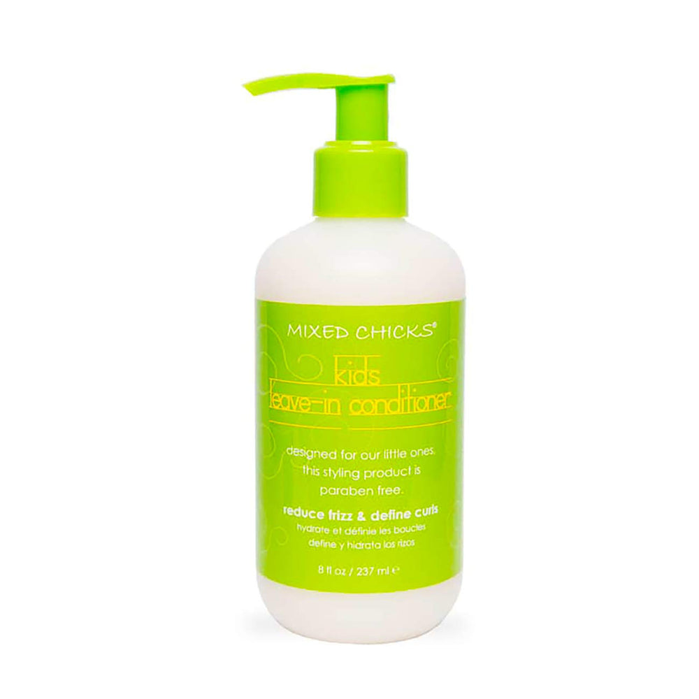 Mixed Chicks Kids Acondicionador Sin Enjuague en botella define rizos suaves.