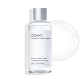 Mixsoon Galactomyces Ferment Essence en bote, hidratación suave para tono uniforme.