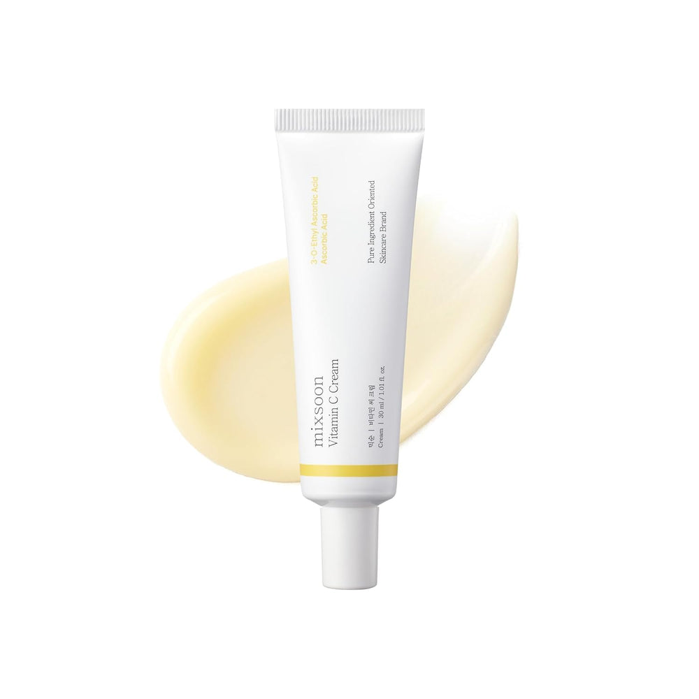 Mixsoon Crema de Vitamina C: textura ligera para hidratación diaria y tono uniforme.