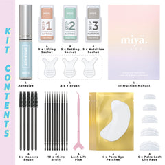 MIYA LASH lotions and sachets enable fast, controlled lifting with sterile packaging.