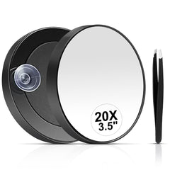 MIYADIVA 20X magnifying mirror close-up for precise grooming on the go