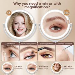 MIYADIVA 360-degree swivel base for flexible viewing angles during grooming.