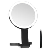 MIYADIVA lighted makeup mirror 30x magnifying front view for precise eyeliner and lash work