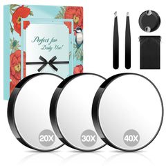 MIYADIVA magnifying mirror 40x close-up for precise makeup checks.