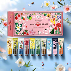 MIYUELENI hand cream tubes with scent labels for quick identification and travel.
