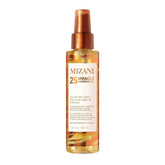 Mizani 25 Miracle Nourishing Hair Oil bottle delivering lightweight shine for curly hair.