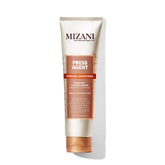 Mizani Press Agent Raincoat Styling Cream bottle delivering moisturizing heat protection for blowouts.