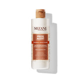 Mizani Press Agent shampoo bottle with pink grapefruit scent for blowout prep.