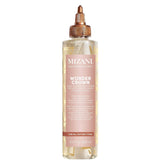 Mizani Wonder Crown Scalp Cleanser bottle pour improves scalp cleanliness and prep for styling.