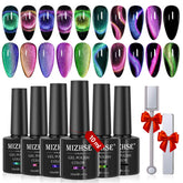 MIZHSE 9D Cat Eye muestra efecto galaxia para uñas relucientes
