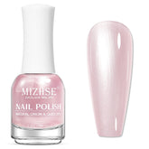 Esmalte MIZHSE rosado perlado en botella para uso diario.