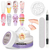 MIZHSE gel-builder blanco de 60 g, bote para uñas con acabado liso.