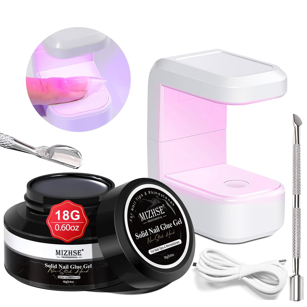 MIZHSE gel UV sólido para uñas 18 g, adhesión firme para uñas.
