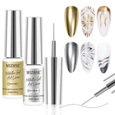 MIZHSE gold-silver chrome finish bottle with dazzling mirror shine.