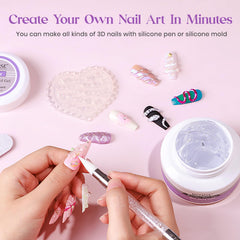 MIZHSE molde tridimensional para uñas, modelado preciso.