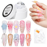 MIZHSE Solid Builder Gel Clear enables simple 3D nail art at home.
