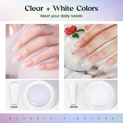 MIZHSE solid builder gel white for sculpted 3D nail art.