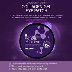 MIZON eye patch being applied shows quick comfortable adherence.
