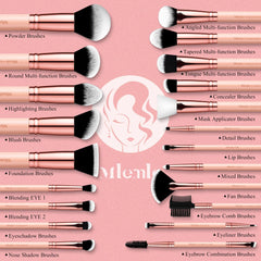 Mlemle eye shadow brush from the makeup brush set for precise crease work.