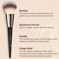 Close up of Mlemle nylon bristles brush showing soft, precise application