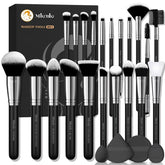 Mlemle pro makeup brush set with 21 pieces for versatile makeup applications.