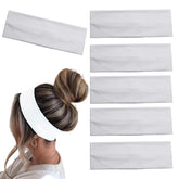 MLMOMVME bandas para cabello blancas de algodón, juego de 6, suaves y absorbentes para sudor