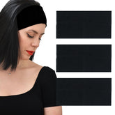 MLMOMVME banda negra ancha estirable, ideal para mantener el cabello fuera de la cara.