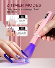 mlogiroa UV nail light USB-C charging for quick power on the go.