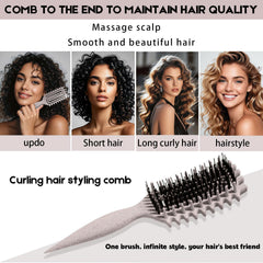 MMBVSZ Versatile curly hair brush for detangling product application and refreshing styles.