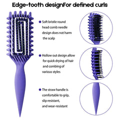 MMBVsz Candybrush curly brush bristles layout promotes smooth detangling.