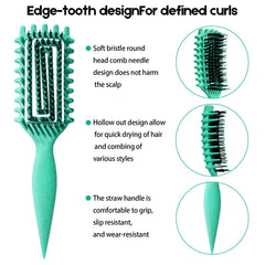 MMBVSZ Candybrush detangling bristles glide through thick hair smoothly.