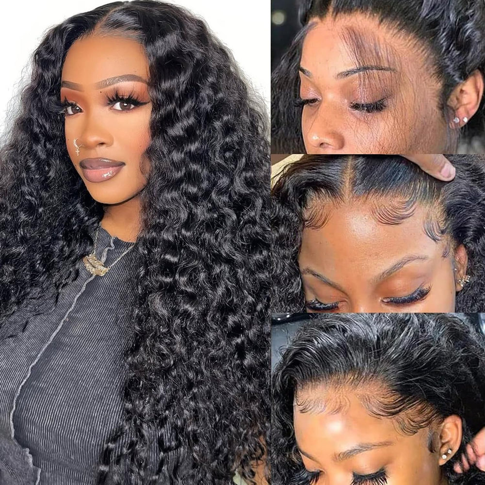 MMFZPHEIR water wave lace front wig with natural-looking hairline for daily wear.